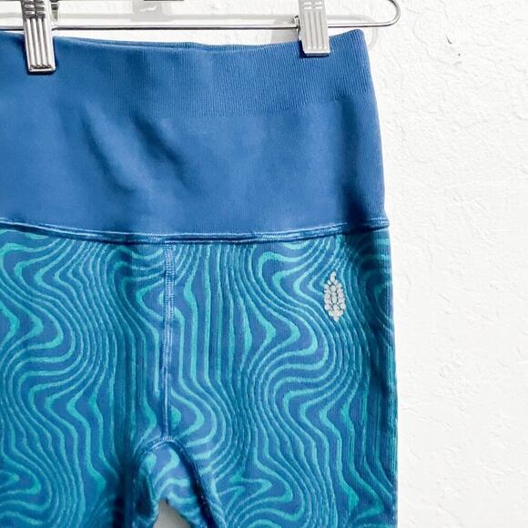 Free People Movement Swirl Leggings Workout Active XS Blue - Picture 1 of 4